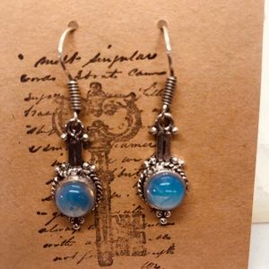 Opalite Gemstone 925 Sterling Silver Earrings Gift